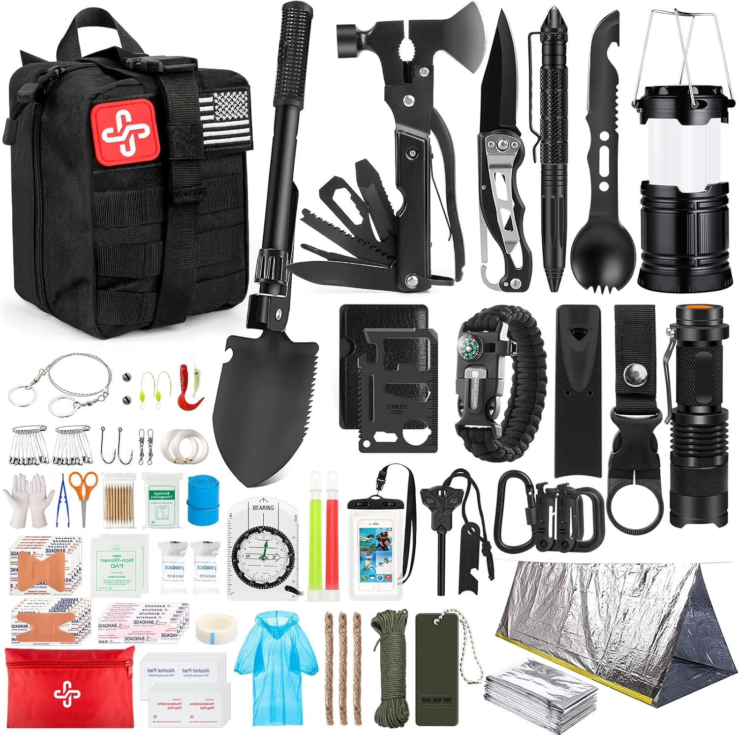 Survival Kit, 250Pcs, Gifts for Men Women